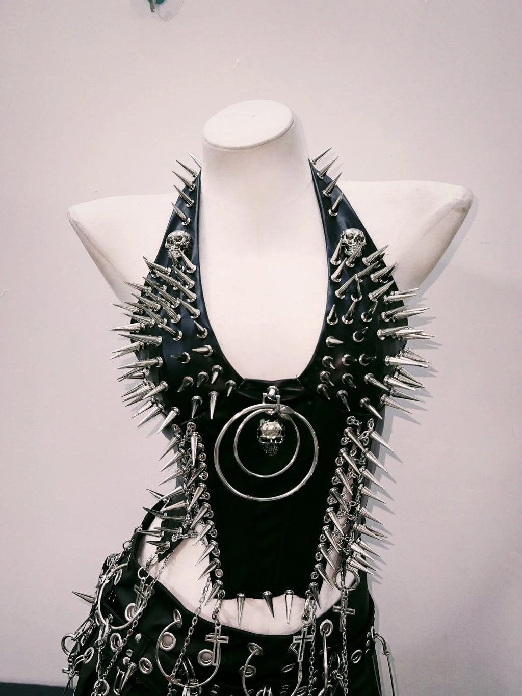 bustier top y2k fashion y2k clothes y2k crop top gothic clothes y2k top Rivets Tank Tops Skull top vintage tops gothic tank tops
