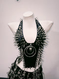 bustier top y2k fashion y2k clothes y2k crop top gothic clothes y2k top Rivets Tank Tops Skull top vintage tops gothic tank tops